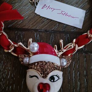 BETSEY JOHNSON REINDEER NECKLACE
